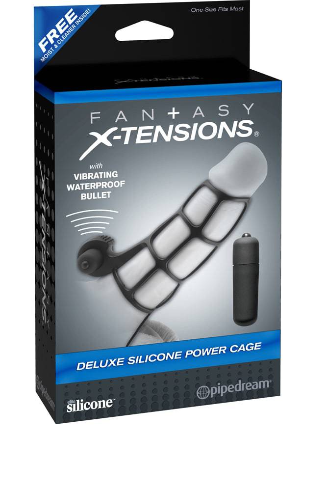 Pipedream - Fantasy X-tensions - Deluxe Silicone Power Cage - Vibrating Cock Cage - Image 2