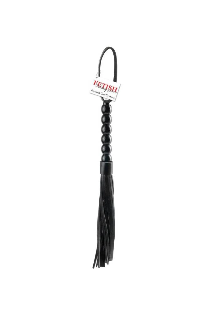 Pipedream - Fetish Fantasy - Beaded Cat-O-Nine Tails Flogger - Black
