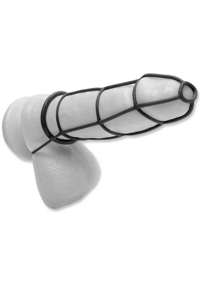 Pipedream - Fetish Fantasy Elite - Silicone Cockcage and Ring Set - Black - Image 4