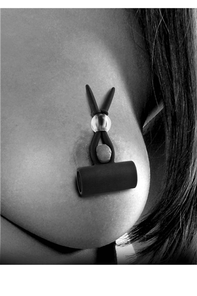 Pipedream - Fetish Fantasy Limited Edition - Vibrating Silicone Nipple Lassos - Black - Image 2