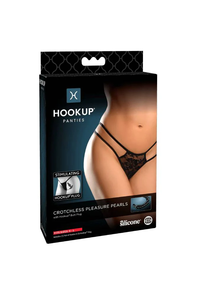 Pipedream - Hookup Panties - Crotchless Pleasure Panties with Clitoral Beads & Attachable Butt Plug - Size S-L - Image 12