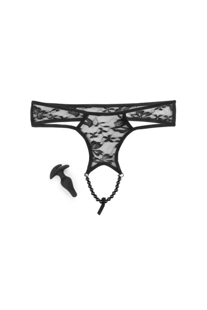 Pipedream - Hookup Panties - Crotchless Pleasure Panties with Clitoral Beads & Attachable Butt Plug - Size S-L - Image 4