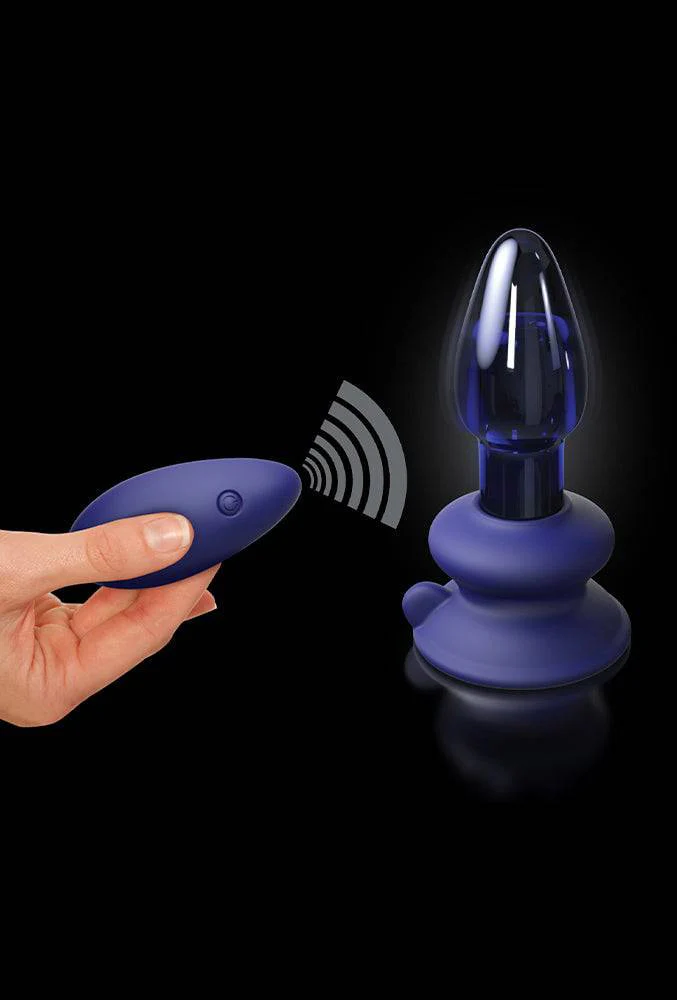 Pipedream - Icicles - No. 85 - Remote Control Vibrating Glass Butt Plug - Blue - Image 7