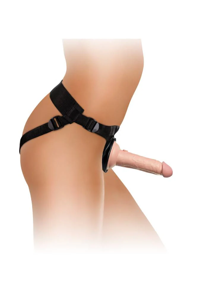 Pipedream - King Cock Elite - Beginner's Silicone Body Dock Strap-on Kit - Beige - Image 2