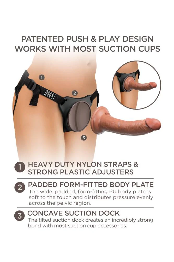 Pipedream - King Cock Elite - Comfy Silicone Body Dock Strap-on Kit - Tan - Image 8