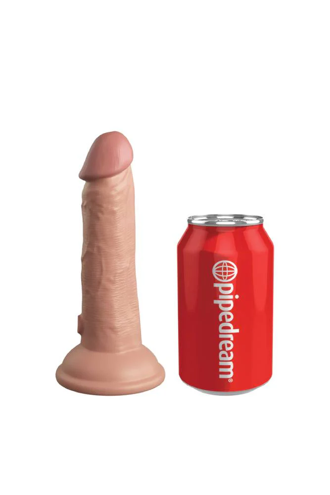 Pipedream - King Cock Elite - Dual Density 6" Silicone Dildo - Beige - Image 3
