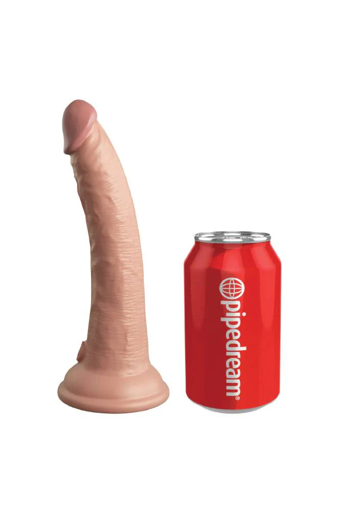 Pipedream - King Cock Elite - Dual Density 7" Silicone Dildo - Beige - Image 3