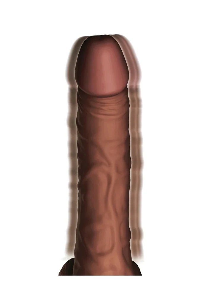 Pipedream - King Cock Plus - Warming & Thrusting Cock with Balls 7.5" - Brown - Image 4
