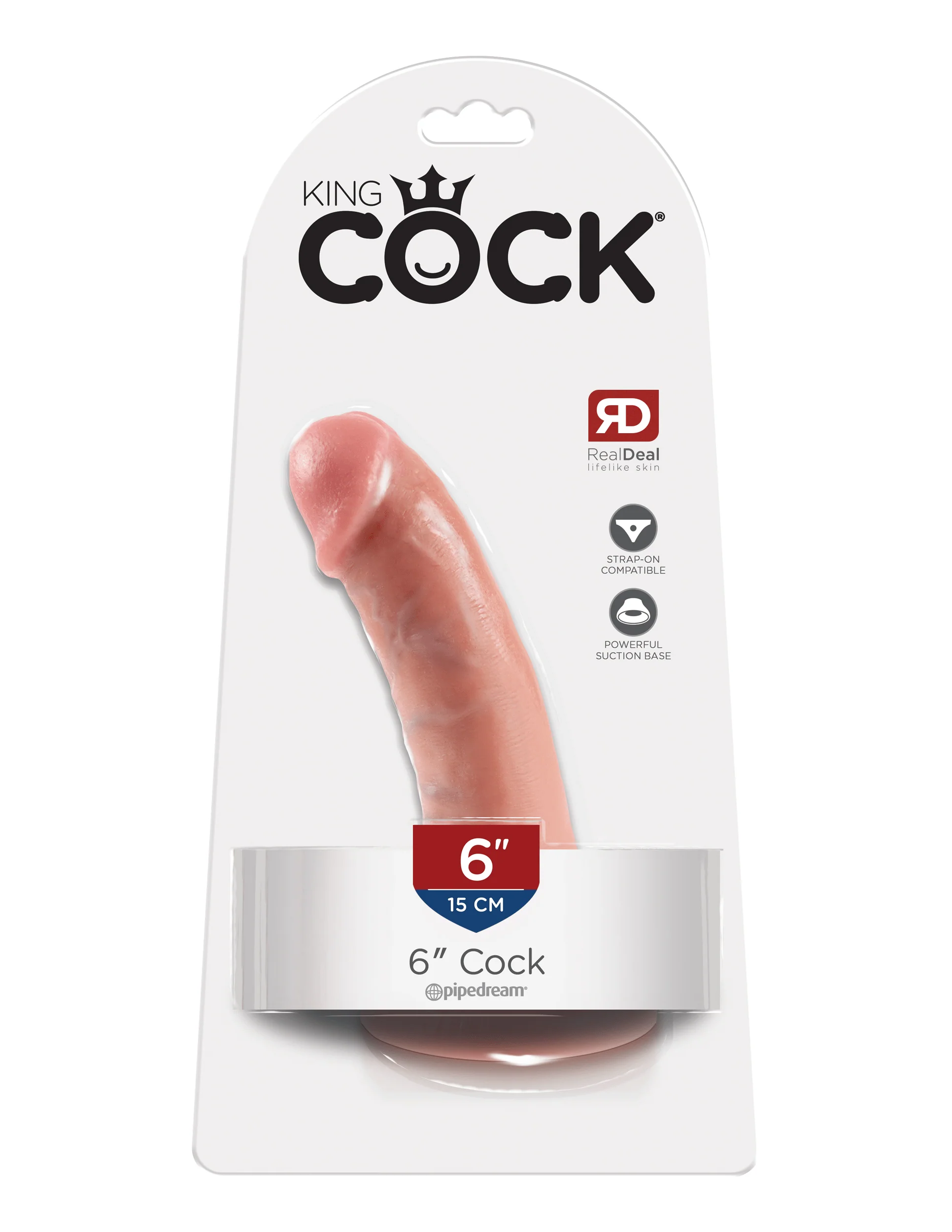 Pipedream - King Cock - Ultra Realistic Dildo - 6 inch - Light - Image 5