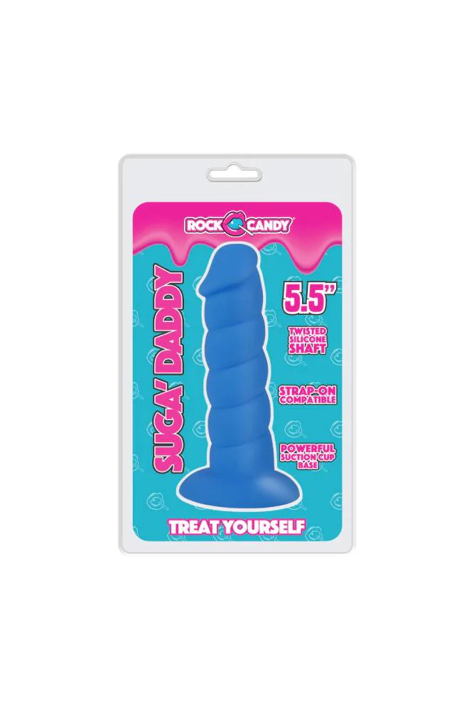 Rock Candy Toys - Suga Daddy - 5.5 Inch Silicone Dildo - Blue - Image 6