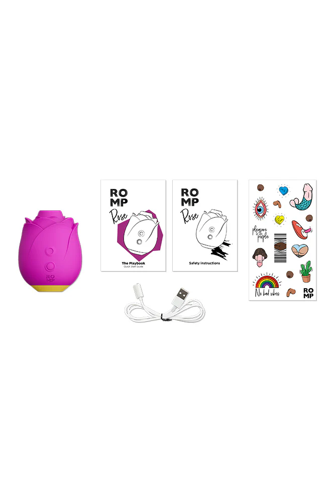 Romp - Rose Air Pulse Clitoral Stimulator - Pink - Image 9