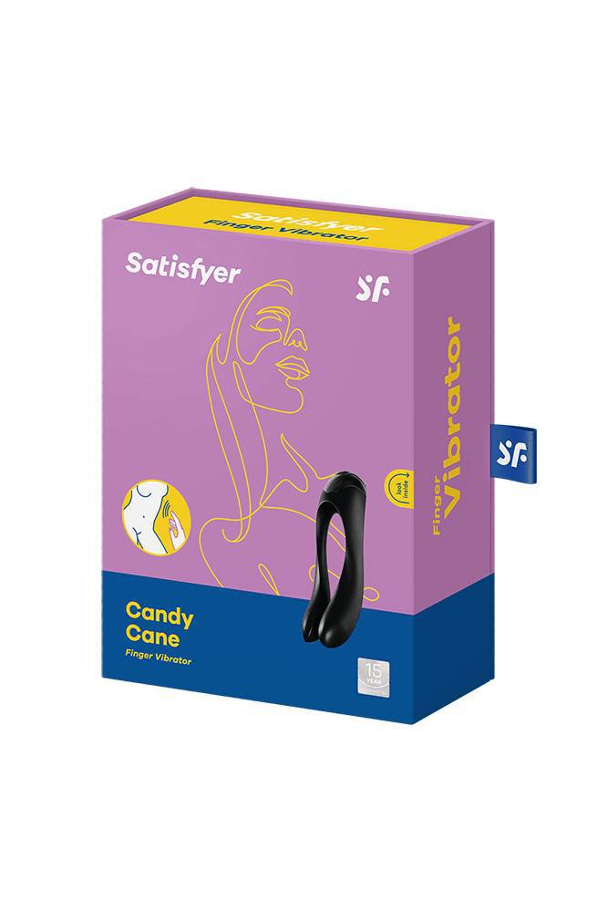 Satisfyer - Candy Cane - Silicone Finger Vibrator - Black - Image 7