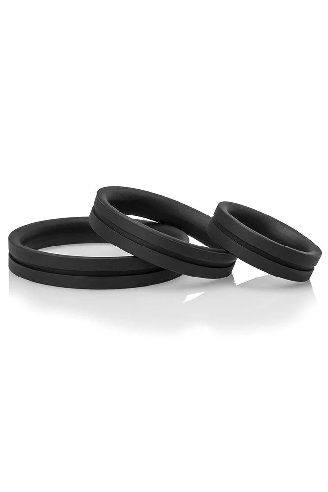 Screaming O - RingO Pro Silicone Cock Ring Set - 3 pack - Black