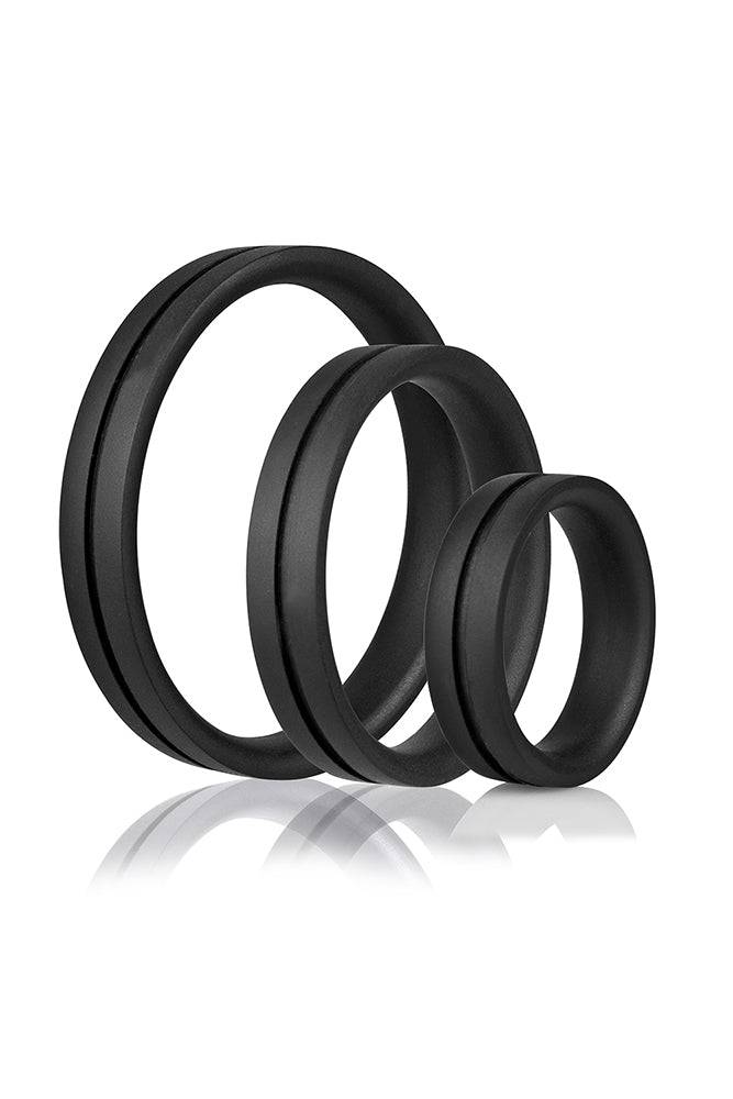 Screaming O - RingO Pro Silicone Cock Ring Set - 3 pack - Black - Image 5