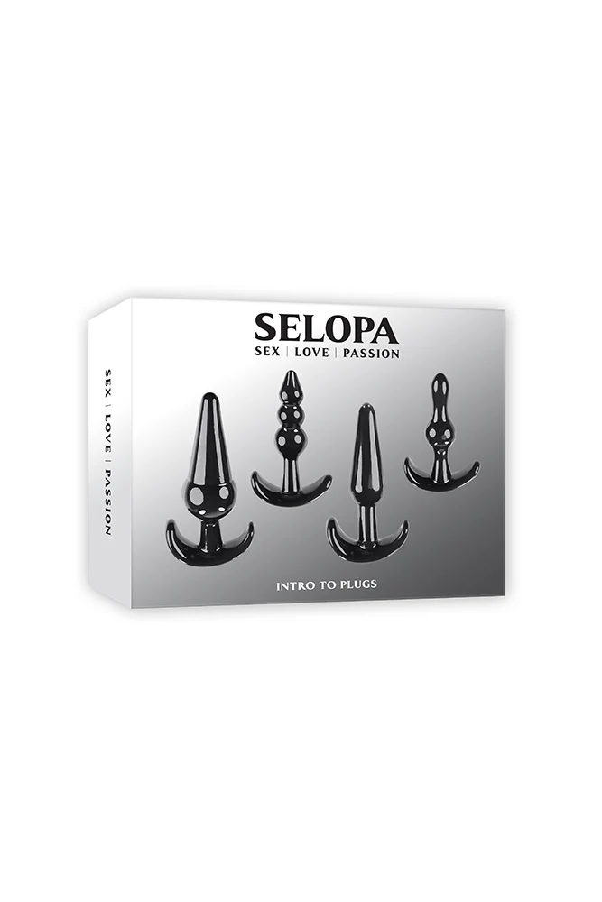 Selopa - Intro To Plugs - 4pc Anal Plug Set - Black - Image 7