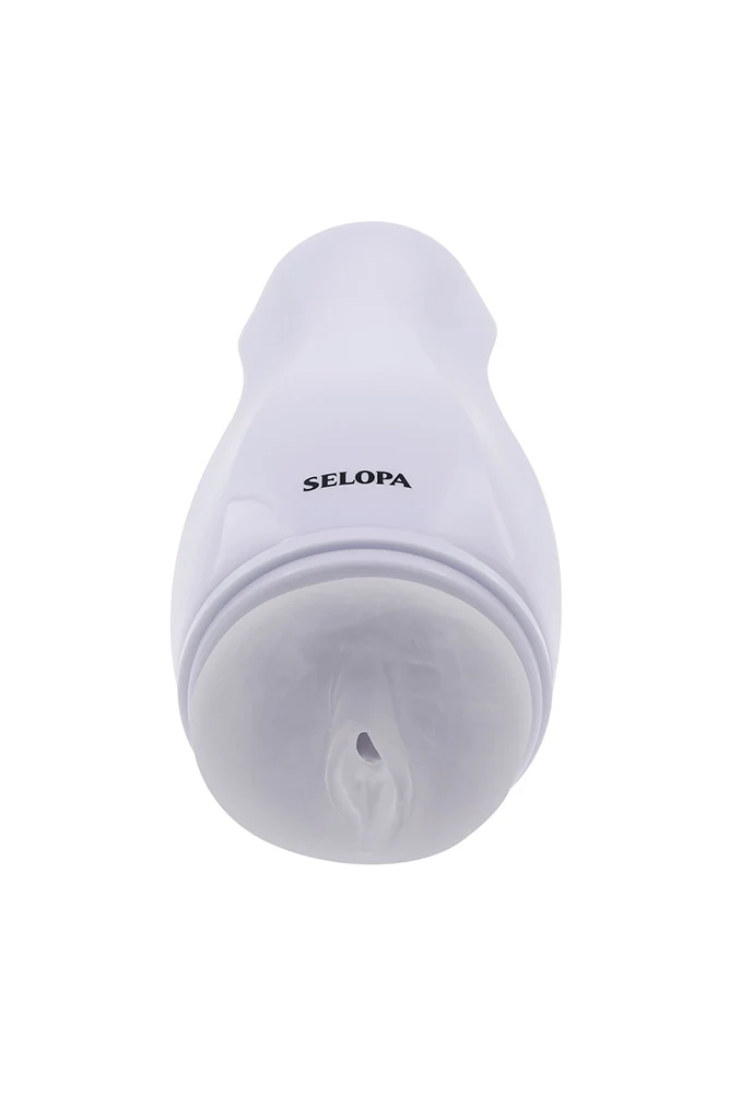 Selopa - Pleasure Can Vibrating Stroker - White - Image 2