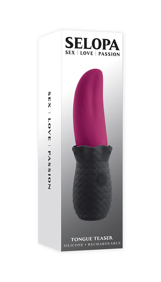 Selopa - Tongue Teaser Flickering Silicone Vibrator - Pink/Black - Image 8