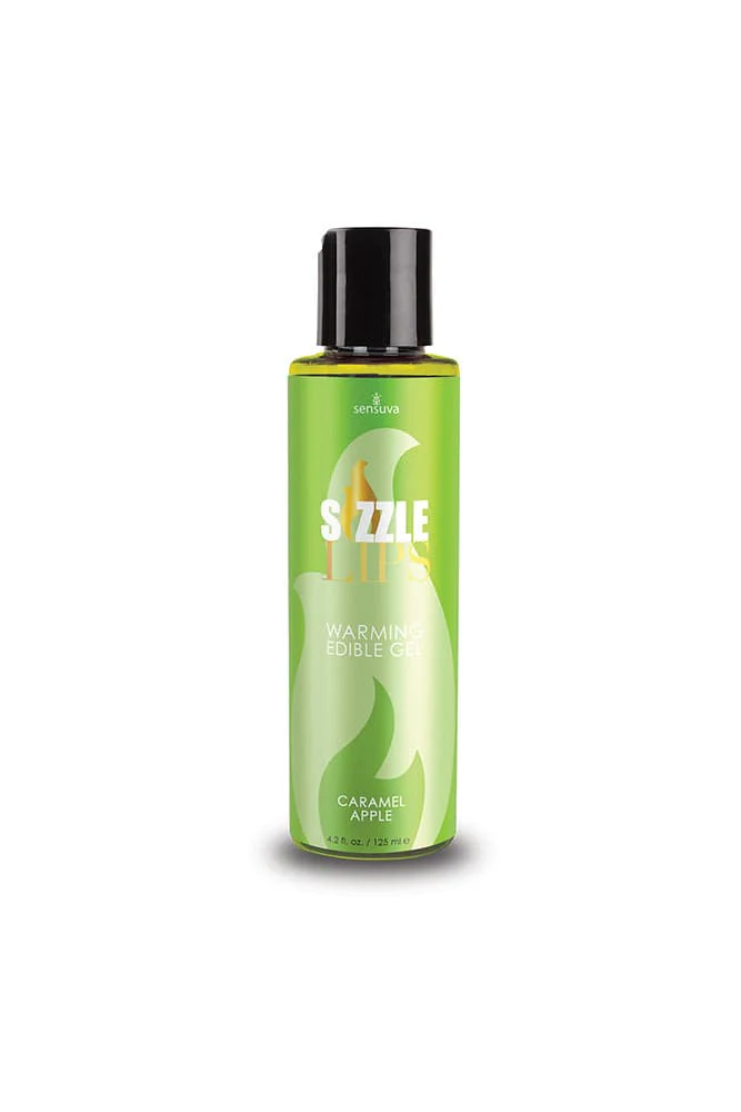 Sensuva - Sizzle Lips Edible Warming Gel - 4.2oz - Caramel Apple