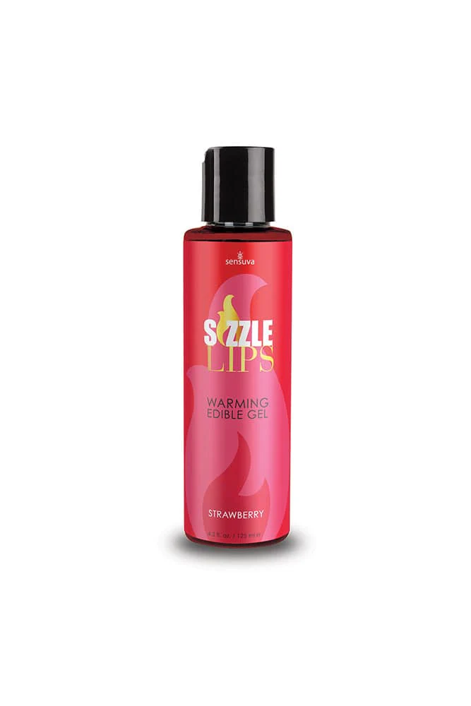 Sensuva - Sizzle Lips Edible Warming Gel - 4.2oz - Strawberry