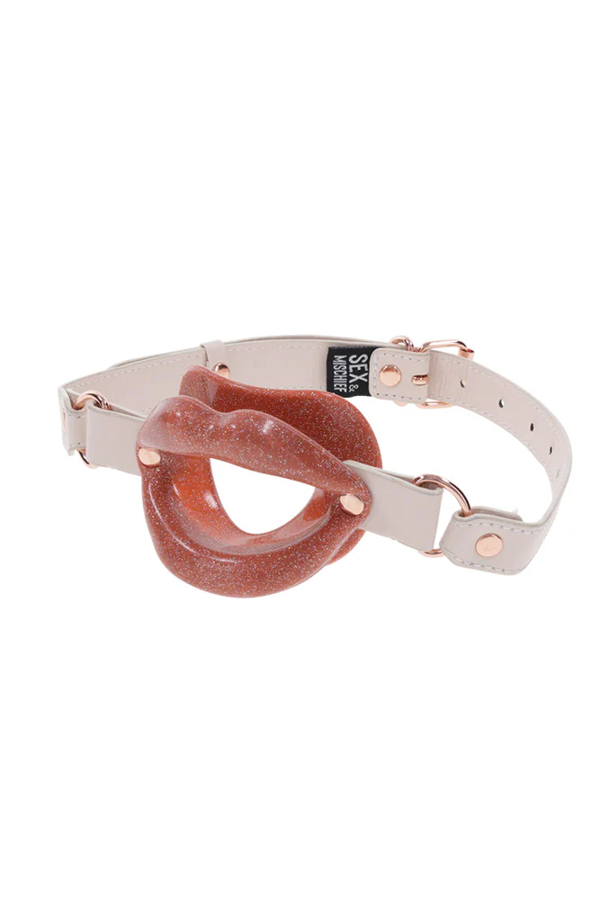 Sex & Mischief - Peaches 'N CreaMe - Silicone Lips Gag - Peach/Rose Gold - Image 3