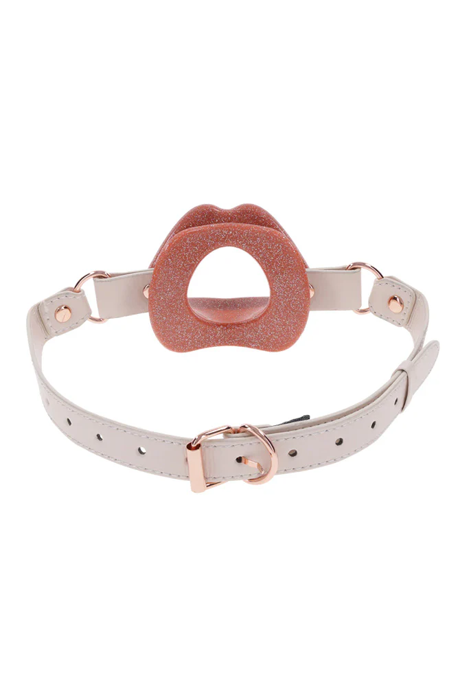 Sex & Mischief - Peaches 'N CreaMe - Silicone Lips Gag - Peach/Rose Gold - Image 4