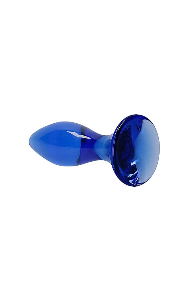 Shots Toys - Chrystalino - Follower Glass Butt Plug - Blue - Image 3