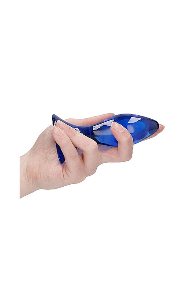 Shots Toys - Chrystalino - Follower Glass Butt Plug - Blue - Image 4