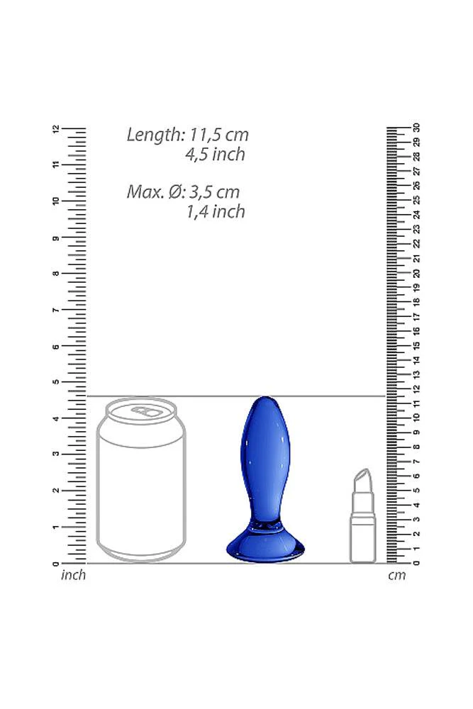 Shots Toys - Chrystalino - Follower Glass Butt Plug - Blue - Image 6