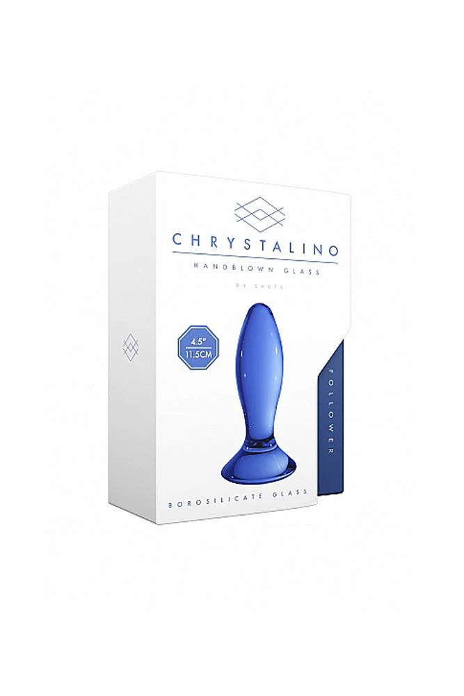 Shots Toys - Chrystalino - Follower Glass Butt Plug - Blue - Image 8