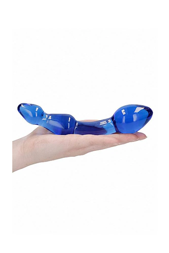 Shots Toys - Chrystalino - Superior Glass Dildo - Blue - Image 4