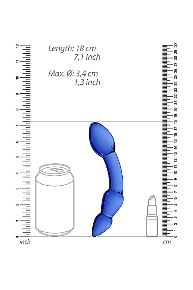 Shots Toys - Chrystalino - Superior Glass Dildo - Blue - Image 5