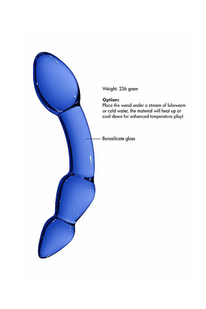 Shots Toys - Chrystalino - Superior Glass Dildo - Blue - Image 6