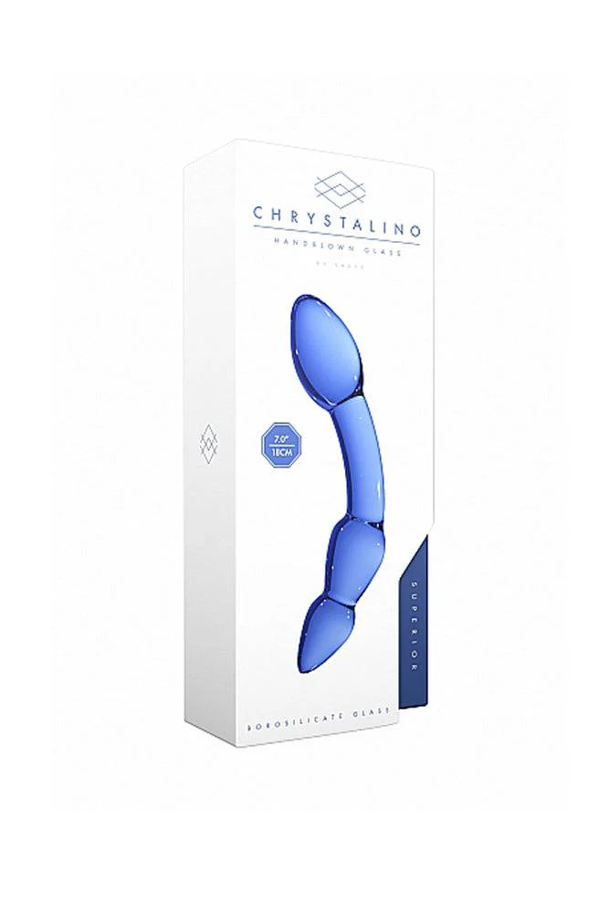 Shots Toys - Chrystalino - Superior Glass Dildo - Blue - Image 7