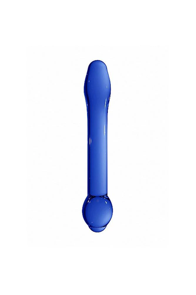 Shots Toys - Chrystalino - Treasure Glass Dildo - Blue