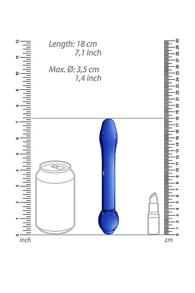 Shots Toys - Chrystalino - Treasure Glass Dildo - Blue - Image 6