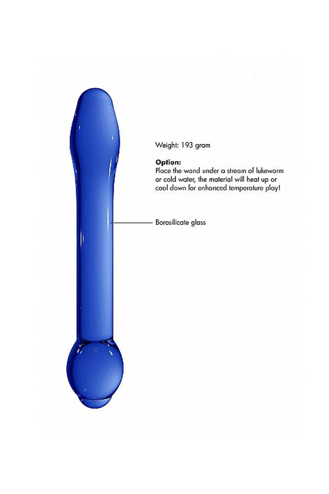 Shots Toys - Chrystalino - Treasure Glass Dildo - Blue - Image 7