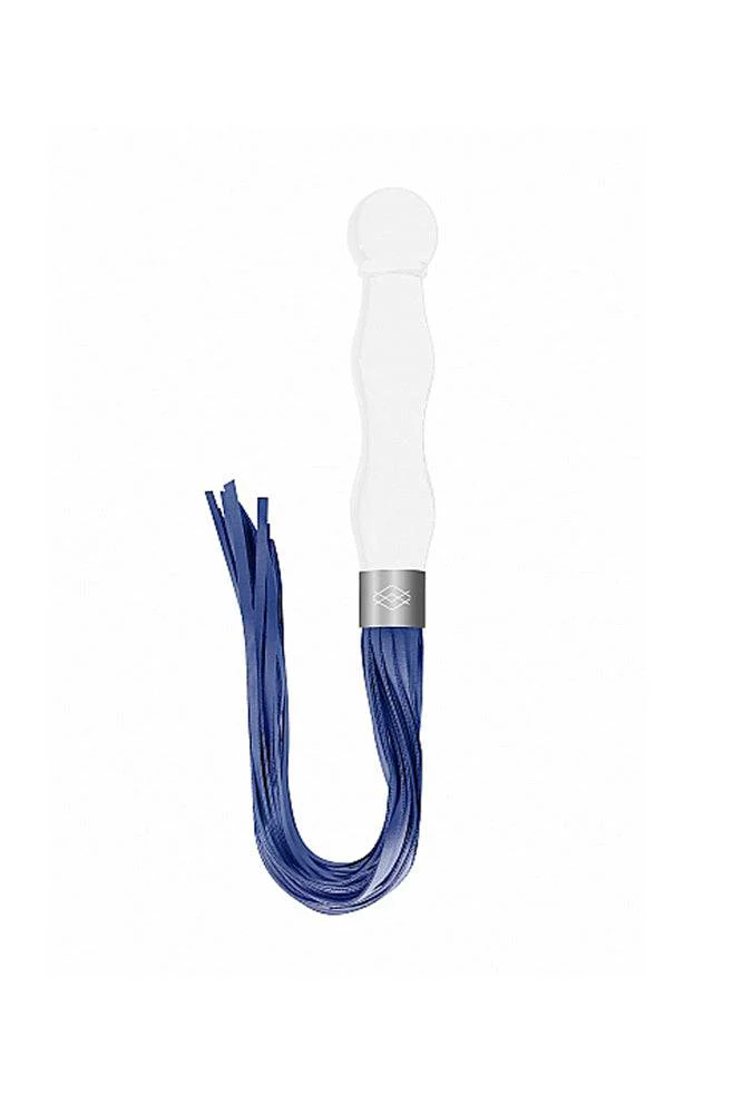 Shots Toys - Chrystalino - Whipster Glass Whip & Dildo - White - Image 2
