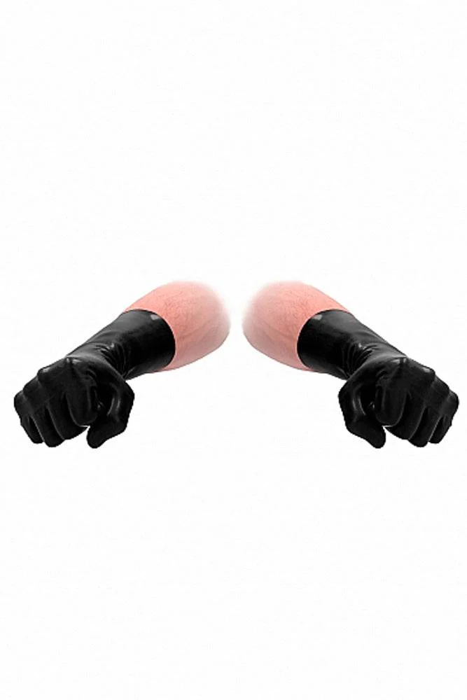 Shots Toys - Fist It - Short Latex Gloves - Black