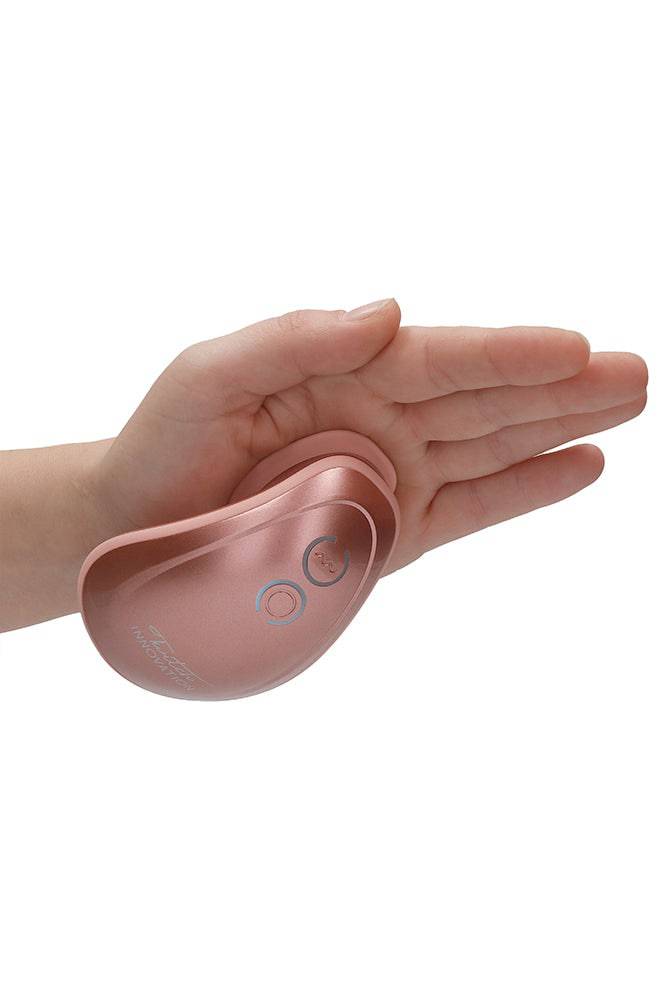 Shots Toys - Innovation - Twitch Hands Suction & Vibration Clitoral Toy - Rose Gold - Image 2