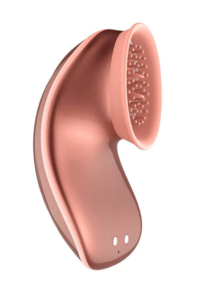 Shots Toys - Innovation - Twitch Hands Suction & Vibration Clitoral Toy - Rose Gold - Image 3