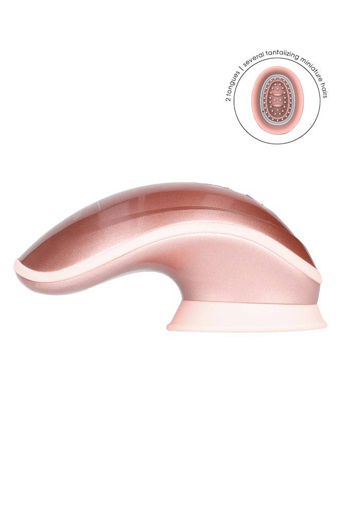 Shots Toys - Innovation - Twitch Hands Suction & Vibration Clitoral Toy - Rose Gold - Image 4