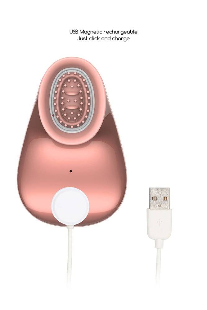 Shots Toys - Innovation - Twitch Hands Suction & Vibration Clitoral Toy - Rose Gold - Image 7
