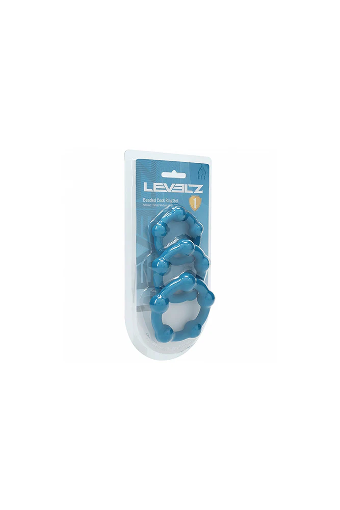 Shots Toys - Levelz - 3 PC Beaded Silicone Cock Ring Set - Image 2