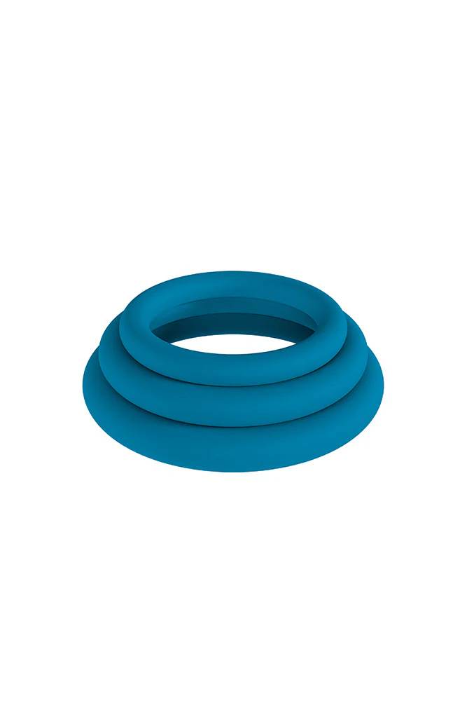 Shots Toys - Levelz - 3 PC Silicone Cock Ring Set - Large