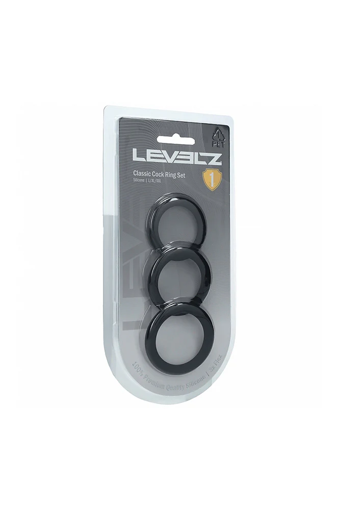 Shots Toys - Levelz - 3 PC Silicone Cock Ring Set - Large - Image 4