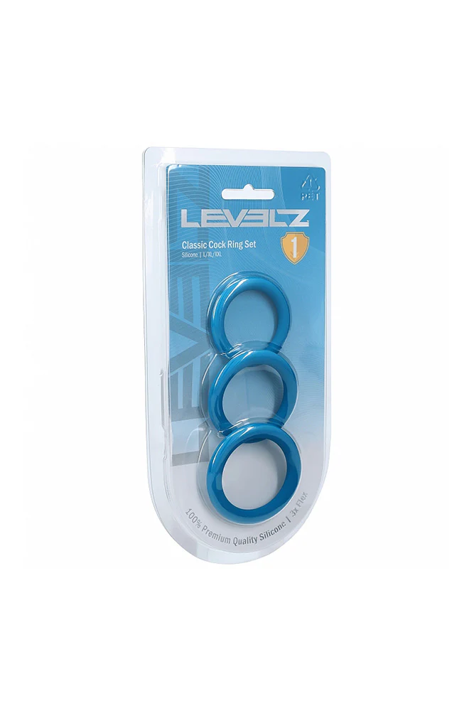 Shots Toys - Levelz - 3 PC Silicone Cock Ring Set - Large - Image 5
