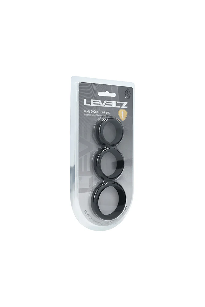Shots Toys - Levelz - 3 PC Wide O Silicone Cock Ring Set - Small - Image 2
