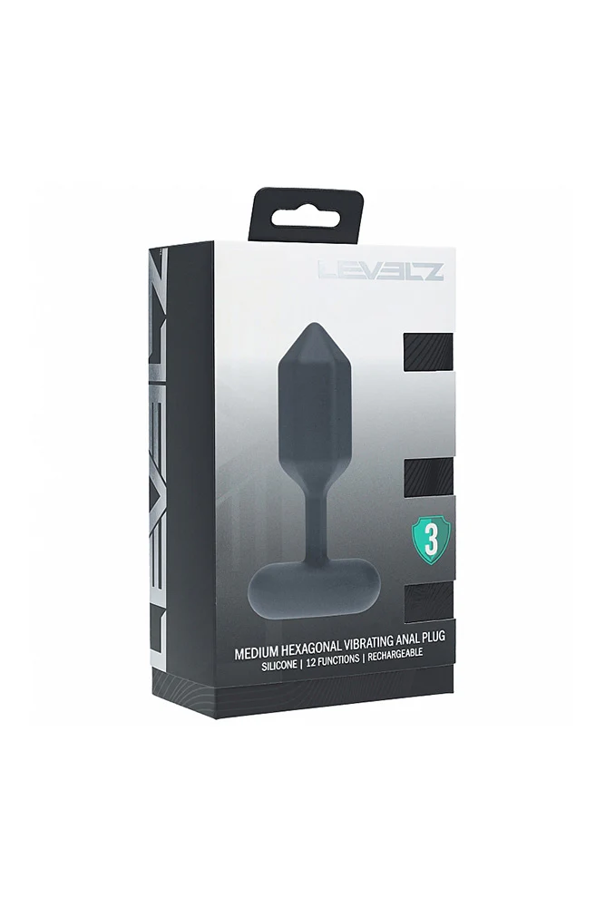 Shots Toys - Levelz - Hexagonal Vibrating Silicone Anal Plug - Image 10
