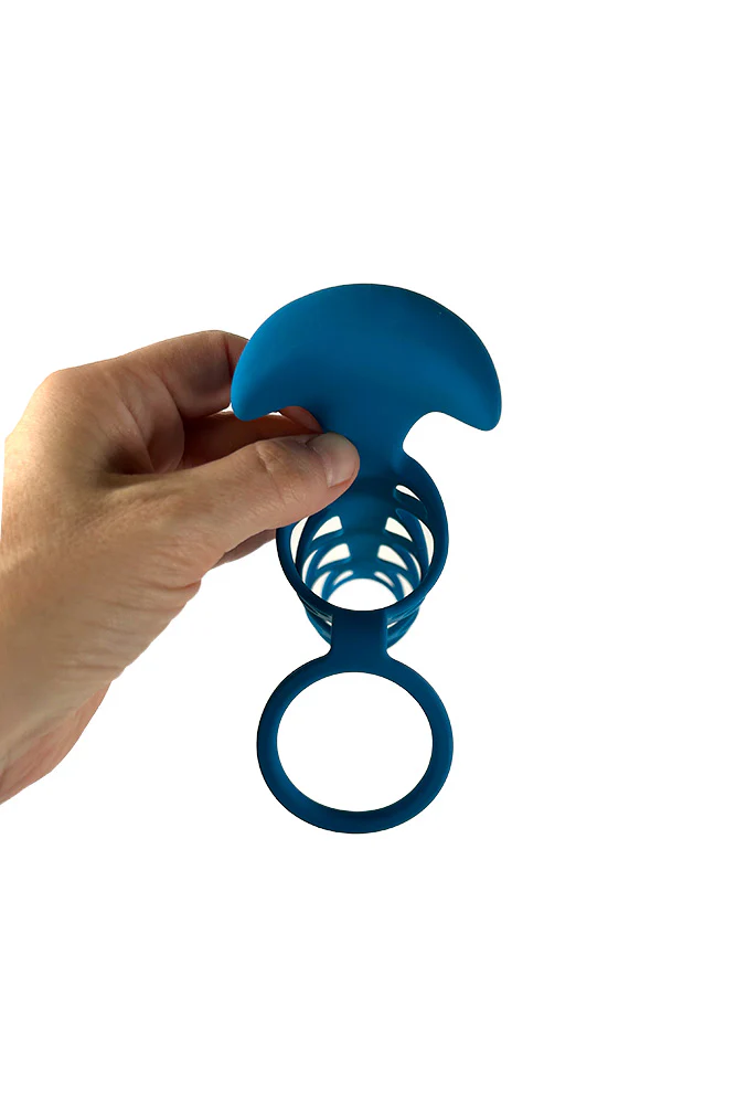 Shots Toys - Levelz - Vibrating Cage Silicone Cock Sleeve & Ball Ring - Image 4