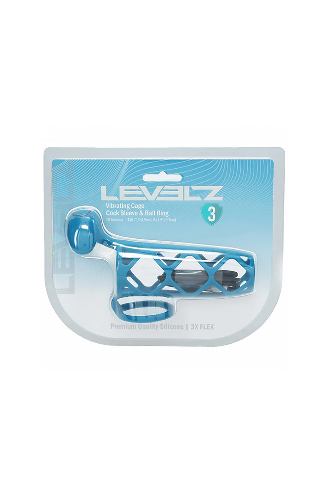 Shots Toys - Levelz - Vibrating Cage Silicone Cock Sleeve & Ball Ring - Image 7